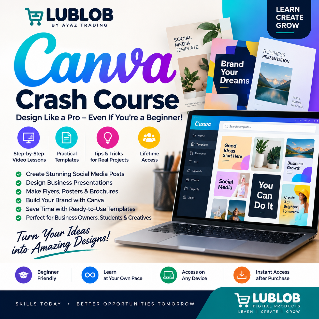 Canva Crash Course digital product