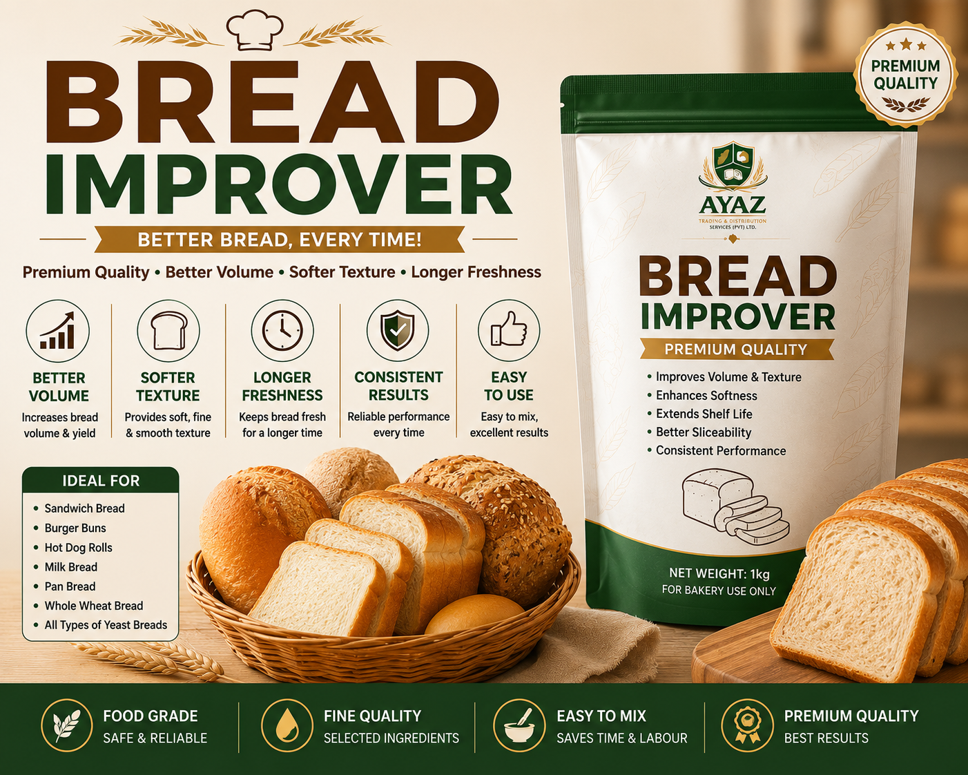 Bread Improver - Bakery & Food Ingredients supplier in Swat