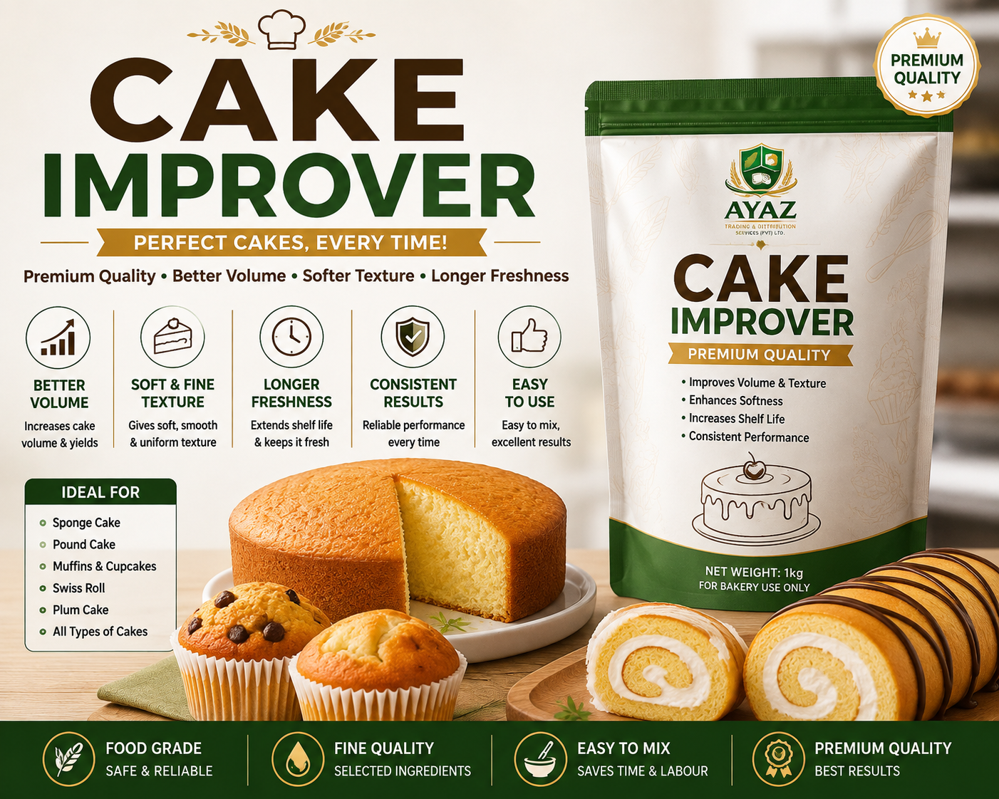 Cake Improver - Bakery & Food Ingredients supplier in Swat