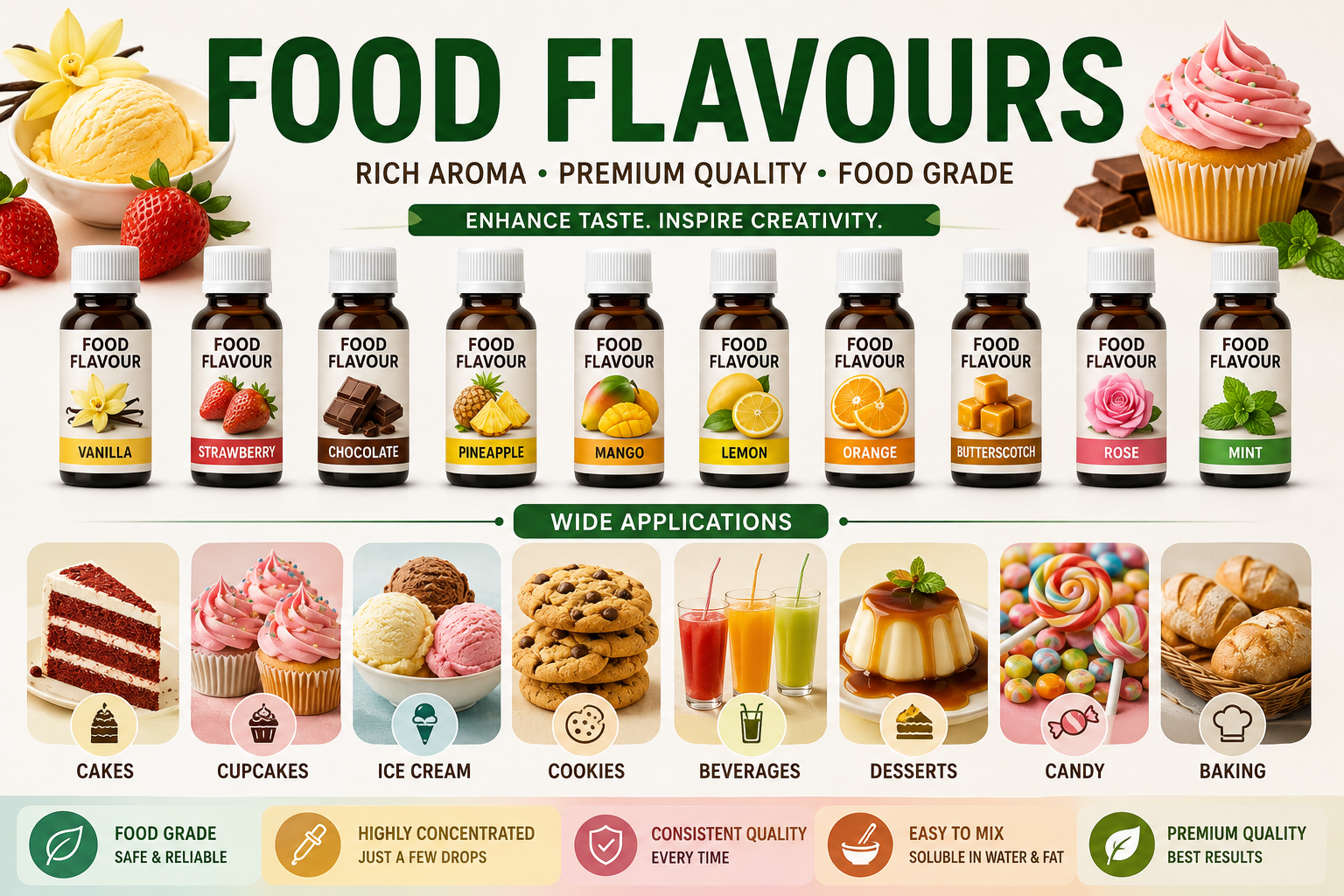 Food Flavours - Bakery & Food Ingredients supplier in Swat